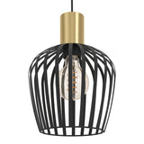 EGLO COLGANTE EMPOLI NEGRO-ORO 1L EGLO901036