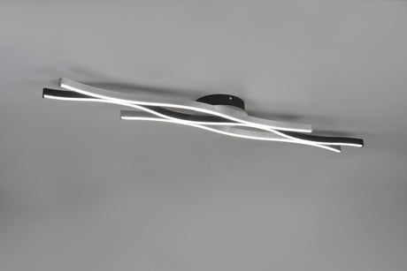 Plafón de techo Trio Blaze grande LED brushed aluminium 107,5cm 641210305