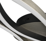 Plafón de techo Trio Blaze grande LED brushed aluminium 107,5cm 641210305
