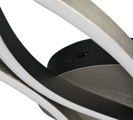 Plafón de techo Trio Blaze grande LED brushed aluminium 107,5cm 641210305