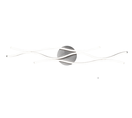 Plafón de techo Trio Blaze grande LED brushed aluminium 107,5cm 641210305