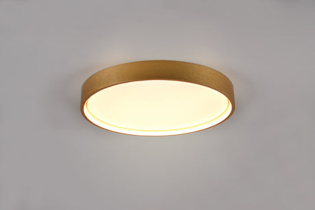 Plafón de techo Trio Doha LED latón mate Ø45cm 641310208