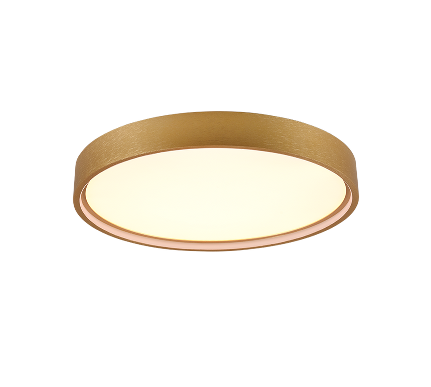 Plafón de techo Trio Doha LED latón mate Ø45cm 641310208