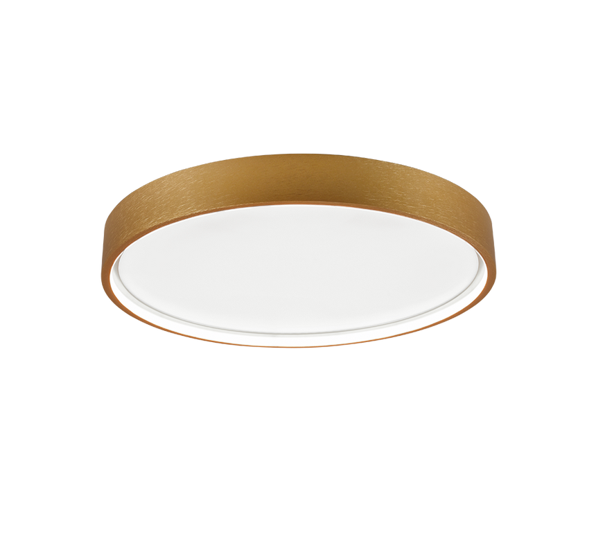 Plafón de techo Trio Doha LED latón mate Ø45cm 641310208