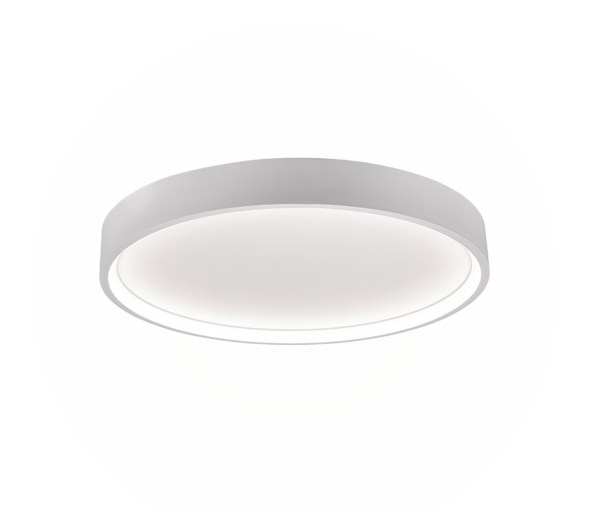 Plafón de techo Trio Doha LED blanco mate Ø45cm 641310231