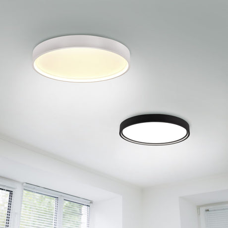 Plafón de techo Trio Doha LED blanco mate Ø45cm 641310231