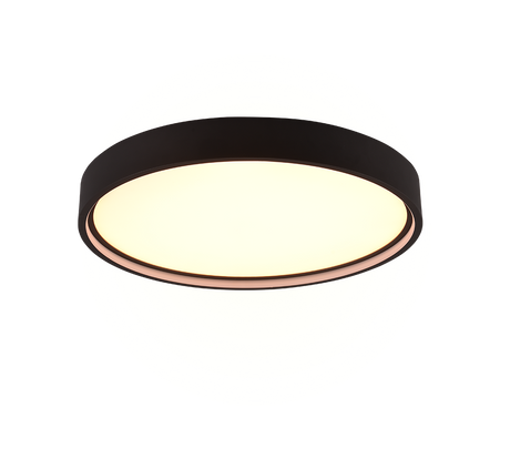 Plafón de techo Trio Doha LED negro mate Ø45cm 641310232