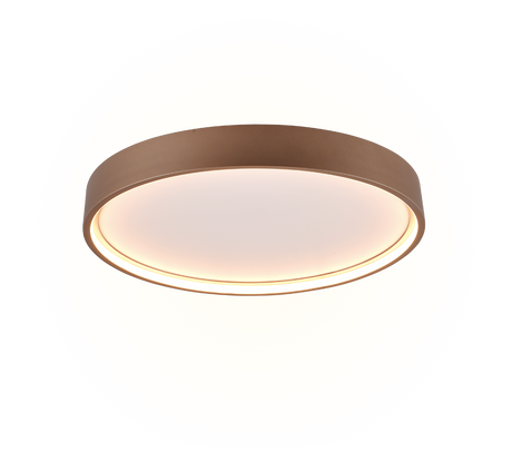 Plafón de techo Trio Doha LED marrón café Ø45cm 641310265