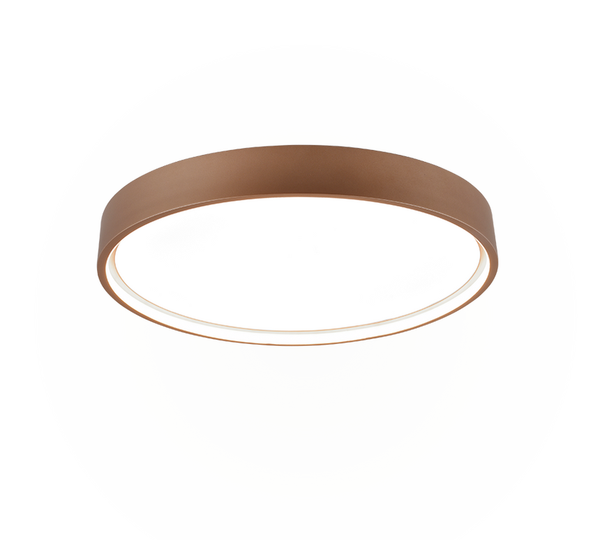 Plafón de techo Trio Doha LED marrón café Ø45cm 641310265