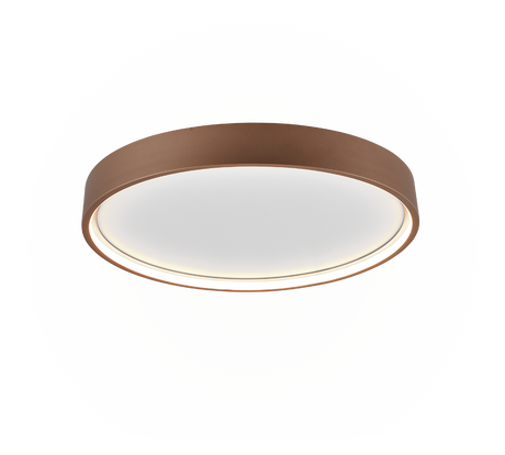 Plafón de techo Trio Doha LED marrón café Ø45cm 641310265