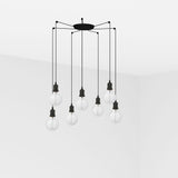 Faro ART 7 luces Lámpara colgante negra 64135-7L