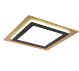 Plafón de techo Trio Morgan LED negro y dorado CCT 45cm 641510280