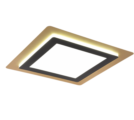Plafón de techo Trio Morgan LED negro y dorado CCT 45cm 641510280