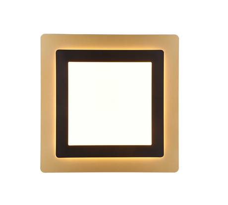 Plafón de techo Trio Morgan LED negro y dorado CCT 45cm 641510280