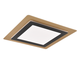 Plafón de techo Trio Morgan LED negro y dorado CCT 45cm 641510280