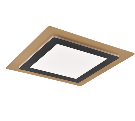 Plafón de techo Trio Morgan LED negro y dorado CCT 45cm 641510280