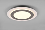 Plafón de techo Trio Morgan LED níquel mate CCT Ø45cm 641519207