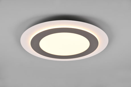 Plafón de techo Trio Morgan LED níquel mate CCT Ø45cm 641519207