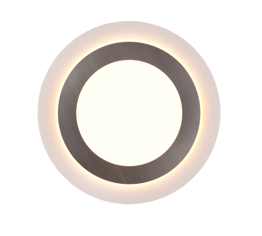 Plafón de techo Trio Morgan LED níquel mate CCT Ø45cm 641519207