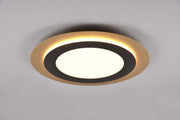 Plafón de techo Trio Morgan LED negro y dorado CCT Ø45cm 641519280