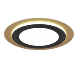 Plafón de techo Trio Morgan LED negro y dorado CCT Ø45cm 641519280