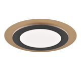 Plafón de techo Trio Morgan LED negro y dorado CCT Ø45cm 641519280