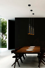 Faro PLUMA Black and gold pendant lamp 64172