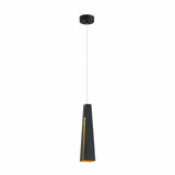 Faro PLUMA Black and gold pendant lamp 64172