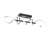 Plafón de techo Trio Sequence grande LED aluminio pulido regulable 90cm 641810205