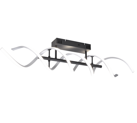 Plafón de techo Trio Sequence grande LED aluminio pulido regulable 90cm 641810205