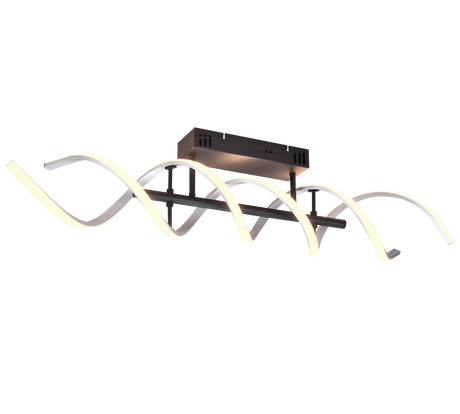 Plafón de techo Trio Sequence grande LED aluminio pulido regulable 90cm 641810205 - vista 2
