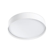 Plafón de techo Faro Vuk LED blanco mate 2700K IP44 Ø37cm 64188