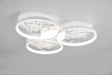Plafón de techo Trio Groovy LED blanco mate 4000K Ø62cm 642110331