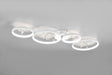 Plafón de techo Trio Groovy grande LED blanco mate 4000K 95,5cm 642110431