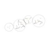 Plafón de techo Trio Groovy grande LED blanco mate 4000K 95,5cm 642110431