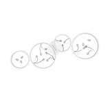 Plafón de techo Trio Groovy grande LED blanco mate 4000K 95,5cm 642110431
