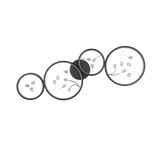 Plafón de techo Trio Groovy grande LED negro mate 3000K 95,5cm 642110432