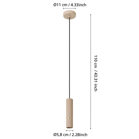 EGLO COLGANTE CAMINIA ARENA 1XGU10 EGLO901151