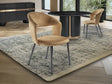 Silla Schuller Willy negro y símil ante camel 59x83cm 642248