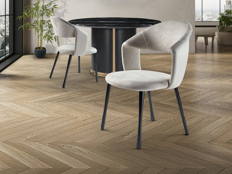 Silla Schuller Willy negro y símil ante piedra 59x83cm 642255