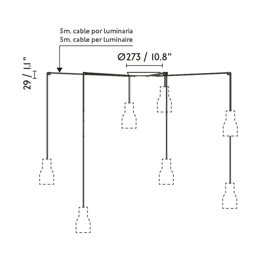 Faro 64255-114-7L - Dibujo técnico
