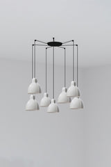 Lámpara de techo colgante Faro Venice 7 luces E27 LED blanco brillo 64255-124-7L