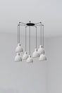 Lámpara de techo colgante Faro Venice 7 luces E27 LED blanco brillo 64255-124-7L