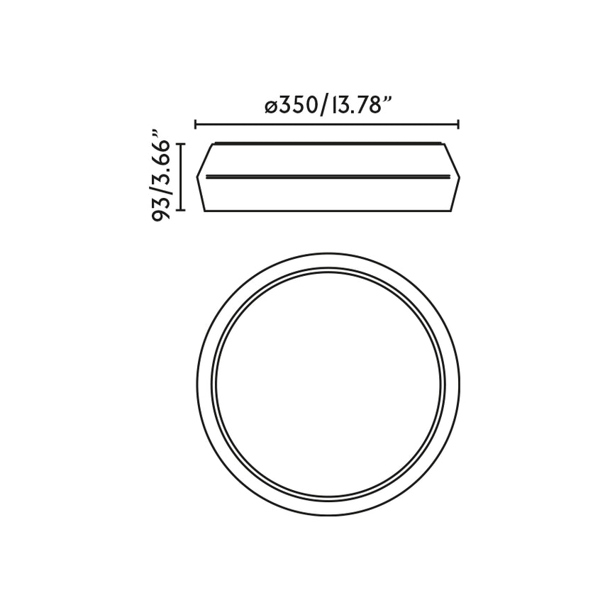 Faro SHOKU 350 Lámpara aplique/plafón blanca/negra 64278