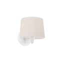 Lámpara de pared aplique Faro Conga E27 blanco y beige 64306-02
