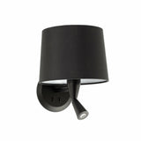 Faro CONGA Lámpara aplique con lector negro/negro 64309-03