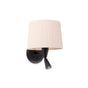 Lámpara de pared aplique Faro Samba con lector E27 LED beige 64309-35