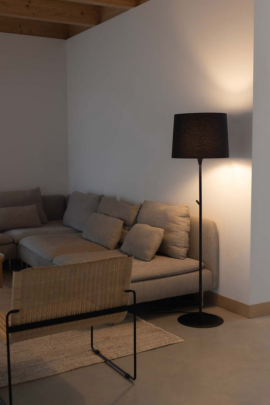 Lámpara de pie salón Faro Conga E27 negro y negro — ref. 64313-09 (3)