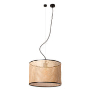 Lámpara de techo colgante Faro Mambo grande E27 ratán 64314-49