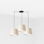 Lámpara de techo colgante Faro Conga grande 3 luces E27 blanco 64314-54-3L